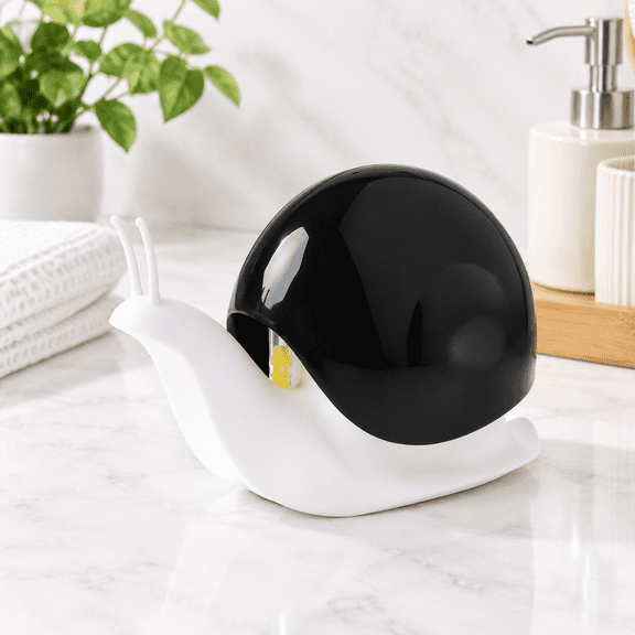 Black Snail Shape Plastic Soap & Lotion Dispenser, 120ml Capacity for Kitchen Bathroom