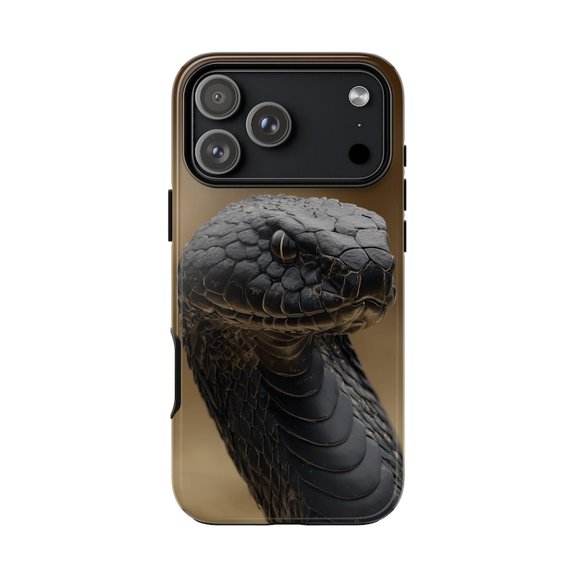 Black Snake Obsidian Cobra Gothic Case with iPhone 17 to 11 Pro Max