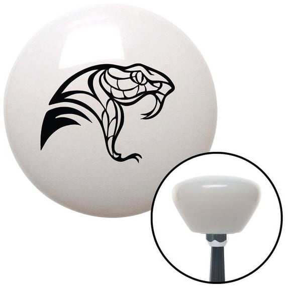 Black Snake Profile White Retro Shift Knob with M16 x 1.5 Insert Shifter Auto Brody
