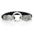 thumbnail image 1 of Black Snake Style Fashion Bracelet with Snake Clasp 22cm X1.5cm(8 5/8 X 5/8), 1 of 3