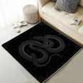 thumbnail image 1 of Black Snake Throw Rugs For Entryway Indoor, Starry Sky Snake Area Rug, Retro Gothic Reptile Front Door Mat, Low Pile Machine Washable Rug, Soft Non Slip 3x4ft, 1 of 6