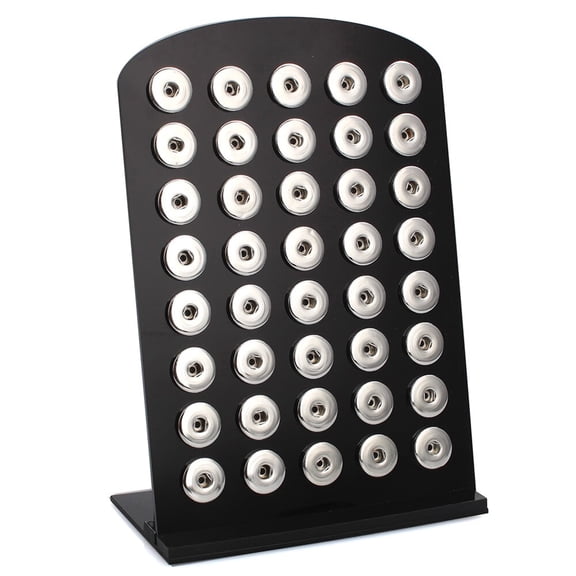 Black Snap Jewelry 40 Acrylic Display Organizer Snap Jewelry Fits 18MM 20MM Ginger Charm Buttons