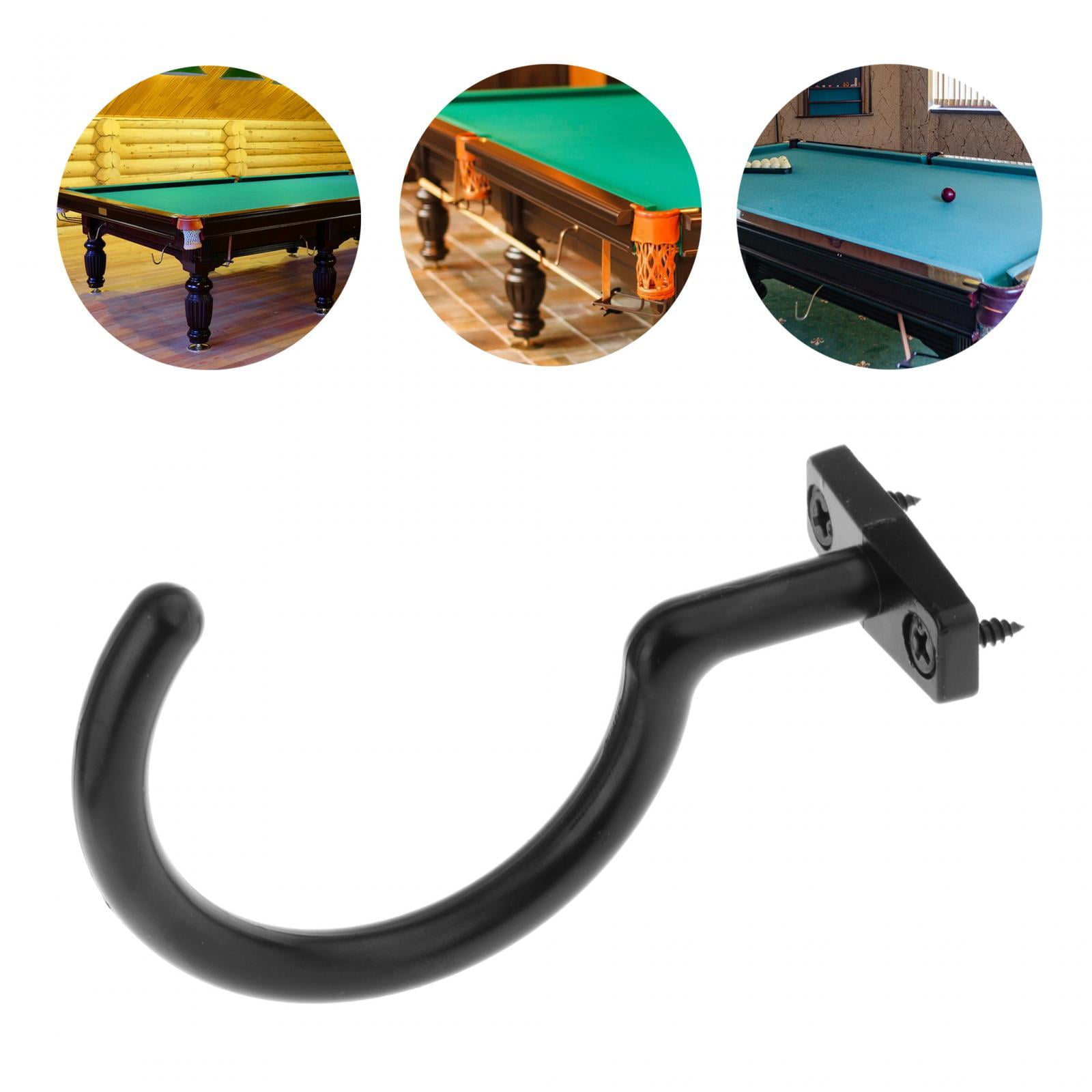 Black Snooker Billiard Table Board Cue Hook, Bridge Rod and Ball Rack Hooks, Bridge Rod Pool