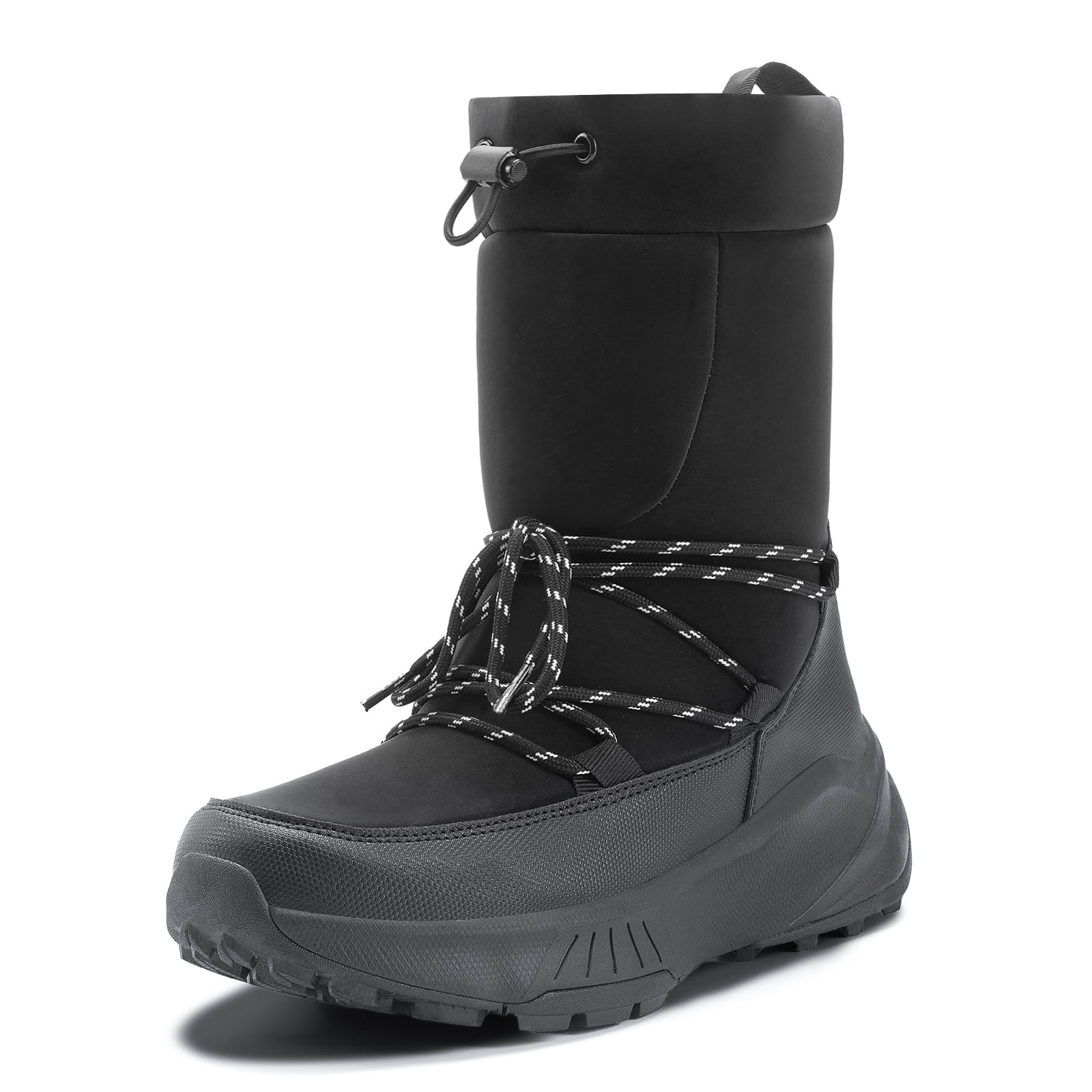 Black Snow Boots for Women Waterproof Outdoor Hiking Shoes Winter Warm ...
