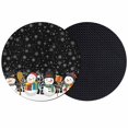 thumbnail image 1 of Black Snowman Coasters Set of 2, Absorbent Coasters for Drinks, Christmas Winter Snowflake Xmas Tree Coaster for Desk Coffee Table Protection, Home Decor House Warming Gifts 4", 1 of 8