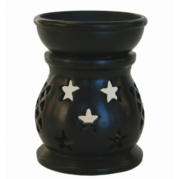 Black Soapstone Incense Oil Burner