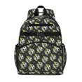 thumbnail image 1 of Black Soccer Balls with Green Elements Pattern Backpack for School,Cute School Bag,Schoolbag with Adjustable Shoulder Straps & Padded Back,15.25"x11.5"x5.25", 1 of 5