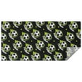 thumbnail image 1 of Black Soccer Balls with Green Elements Rectangle Tablecloth 60"x120",Waterproof Polyester Rectangle Table Cloth, Wipeable Spillproof Polyester Tablecloth for Dining, Camping, Indoor and Outdoor, 1 of 5