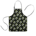 thumbnail image 1 of Black Soccer Balls with Green Elements Pattern Kids Aprons for Girls and Boys,Adjustable Neck Strap Toddler Aprons for Kids Cooking Baking, 1 of 7
