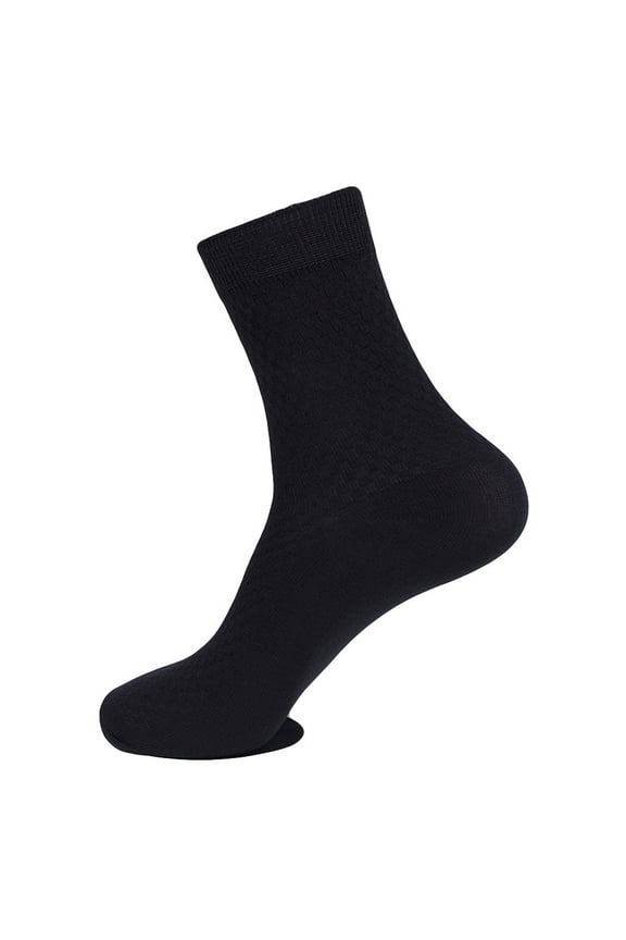 Black Socks Comfortable Men Bamboo Fiber Socks Casual Business Anti-Bacterial Socks