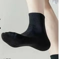 thumbnail image 1 of Black Socks Men Women's Mid Tube Sports Crew Badminton Running Socks Outdoor Basketball Socks Supply, 1 of 3