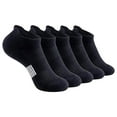 thumbnail image 1 of Black Socks Men's Basketball Socks Solid Color Short Socks 5PC, 1 of 5