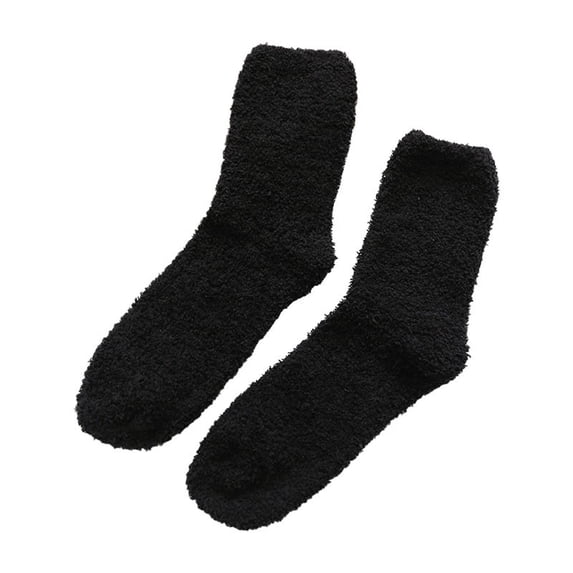 Black Socks Mens Wool Socks Thermal Hiking Winter Boot Warm Thick Cozy Crew Comfy Work Socks for Men