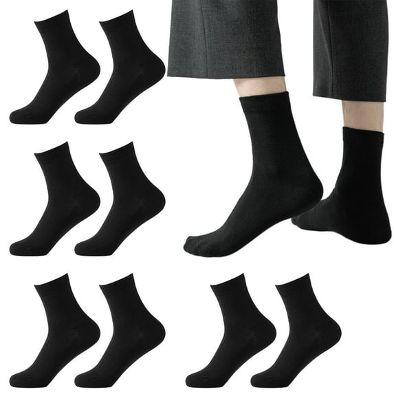 Black Socks Mesh Mid Tube Socks Men's Cotton Socks Summer Men's Socks Black Thin Breathable Sweat Absorbing Business Socks
