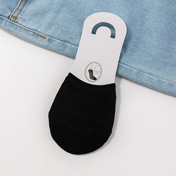 Black Socks Toe Topper Liner Half Socks Women's Socks Toe Half Socks Foot Socks Half Cut Forefoot Socks Thin Short Socks Slippers