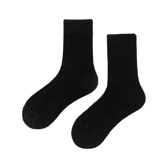 Black Socks Women's Solid Color Medium Tube Socks Light and Thin Spring and Summer Candy Colored Multi Colored Four Season Soft Socks
