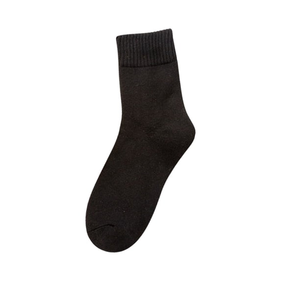 Black Socks Womens Vintage Winter Soft Warm Thick Cold Knit Wool Crew Socks Multicolor