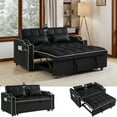 thumbnail image 1 of Black Sofa Bed Pull Out Couch, USB Charging Ports & Adjustable Backrest, 1 of 10