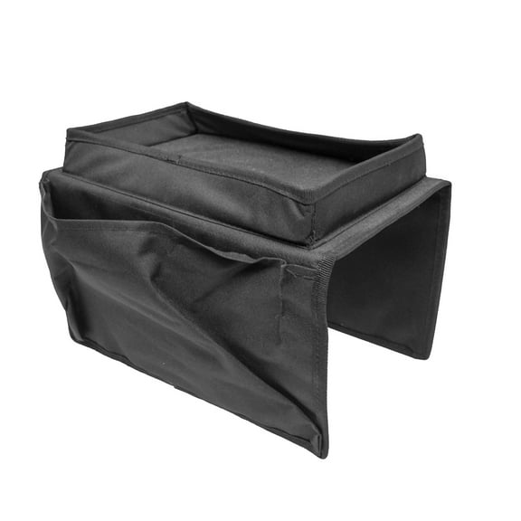 Treasure Black 5 Pocket Sofa Couch Armrest Arm Rest Chair Control Caddy Holder Storage Organizer Tray