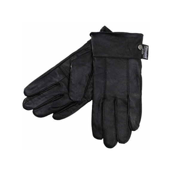 Black Soft Leather Womens 3M Insulated Winter Gloves Size Medium