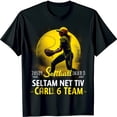 thumbnail image 1 of Black Softball T-Shirt with Player & Yellow Softball Design Just Do Softball It, 1 of 5