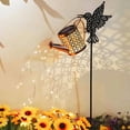 thumbnail image 1 of Black Solar Bird Garden Light, Resin Flower Stake Light, Outdoor Patio Decoration, Waterproof Solar Lamp, Automatic Night Light, Lawn Garden Decor, Solar Light, Garden Light, 1 of 6