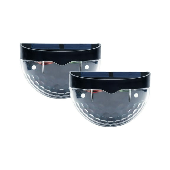 Black Solar Lights Outdoor 2 Pack 6 Led Waterproof Wall Lights For Garden Fence Courtyard Pathway Decorative Solar Powered Lights With White Light Auto On Off Ip65 Outdoor Lighting