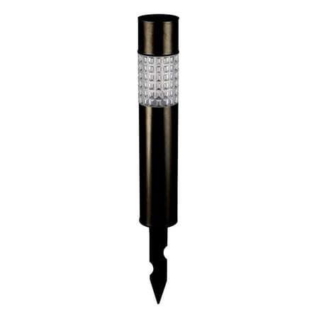 Black Solar Powered LED Bollard Light, Pack of 15