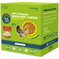 thumbnail image 1 of Black Soldier Fly Larvae 2 lb - Dried Mealworms 2 lbs - 100% Natural BSF Larvae - 85X More High Calcium Perfect for Chickens, Birds, Reptiles, Hedgehog, Geckos, Turtles, 1 of 7