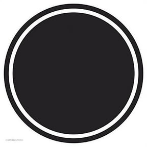 Black Solid Color Circle Gift Labels, 40-Pack