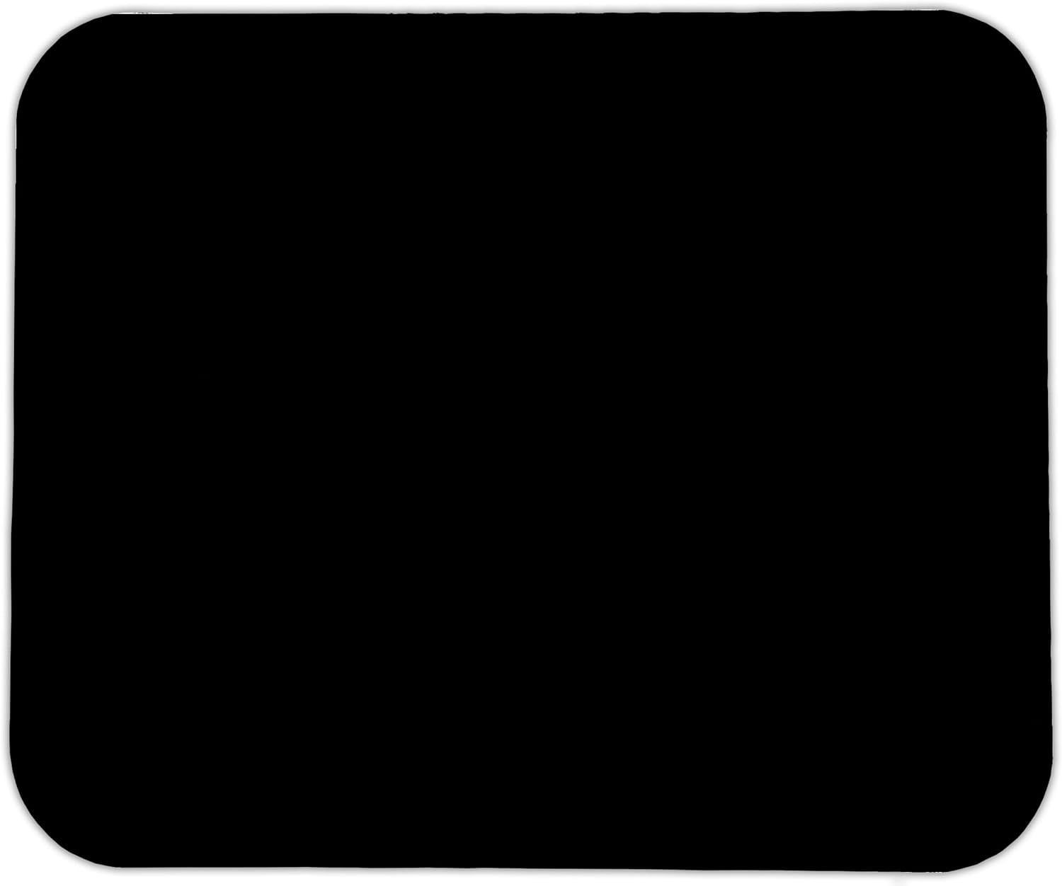 Black - Solid Color Mouse Pad – 8.5” x 7” – Smooth Surface & Non-Slip Rubber Base – Durable, Comfortable, Ideal for Office & Gaming Use