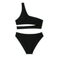 thumbnail image 1 of Black Solid Color Two Piece Swimwear For Girls Design Comfortable And Stylish Children's Bathing Suit Youth Swimsuits Girls Bathing Suits Kids Girls Bathing Suit Size 12 Swimsuit Young Women Kids, 1 of 1