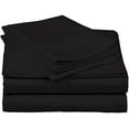 thumbnail image 1 of Black Solid Full (54"x 72") Size Sleeper Sofa Bed Sheet Set - Luxury 100% Egyptian Cotton - 800 Thread Count - Fits Mattresses Up to 5" Inches Deep Pocket, 1 of 5