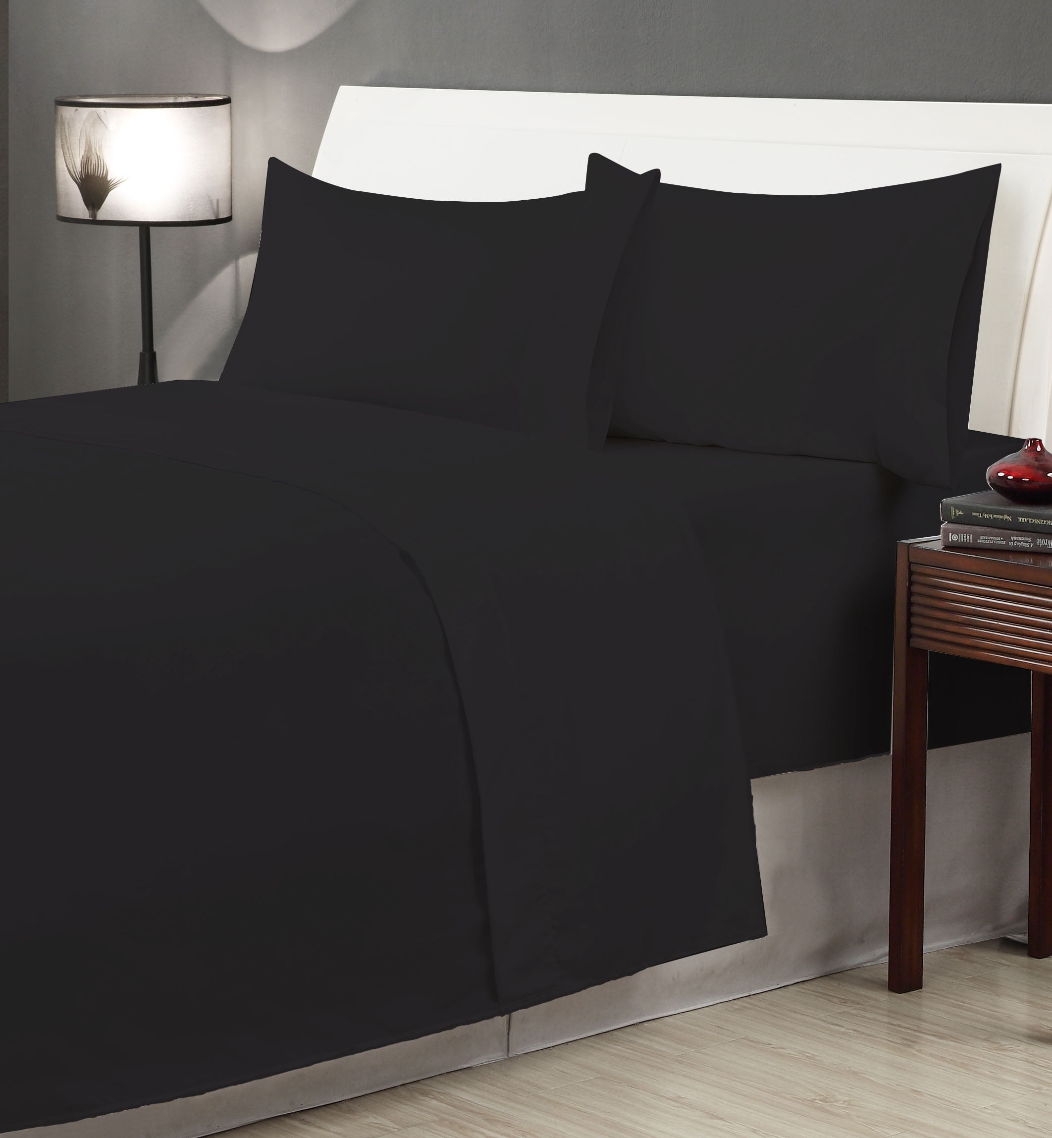 Black Solid Sheet SetKingBlack