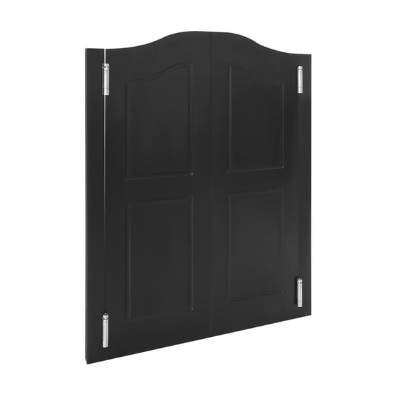 Black Solid Wood Interior Swinging Door 30" W x 42" H, Self-Closing Double-Action Saloon Doors with Hinges Hardware Entrance Partition for Cafe Stairs Hallway Kitchen Bar