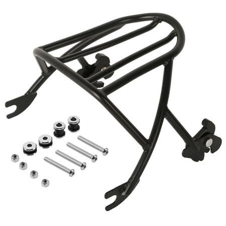 Black Solo Luggage Rack Docking Hardware For Harley-Davidson 1200
