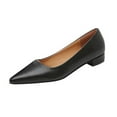 thumbnail image 1 of Black Sophisticated Flats With Low Heel And Sleek Toe For A Comfortable And Stylish Ensemble, 1 of 9