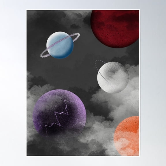 Black Space Poster Wall Art Modern Wall Decor Art Home Decor Vintage Gift Living Room Dercor