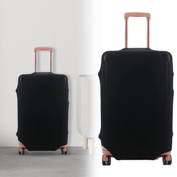Black Spandex Luggage Protective Cover - Stretch Suitcase Sleeve for 18-20 Inch Trolley Bags, Anti-Scratch Dustproof Travel Accessory
