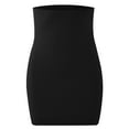 thumbnail image 1 of Black Spandex Short Seamless Waistband Women's Skirt Suit, High Waist Half Slips For Women Under Dresses Shapewear Control Slip Dress Seamless Bodyshaper Slimming Skirt, 1 of 7