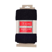 Black Sparkle Mesh Crafting Fabric, 3 yard precut