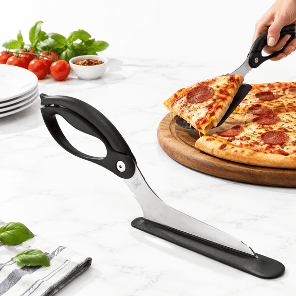 Black Spatula 4-in-1 Food Grade Stainless Steel Pizza Server