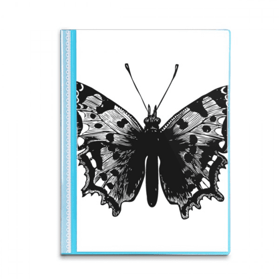 Black Specimen Art Deco Fashion Book Sheet Protectors Portfolio Binder Folder