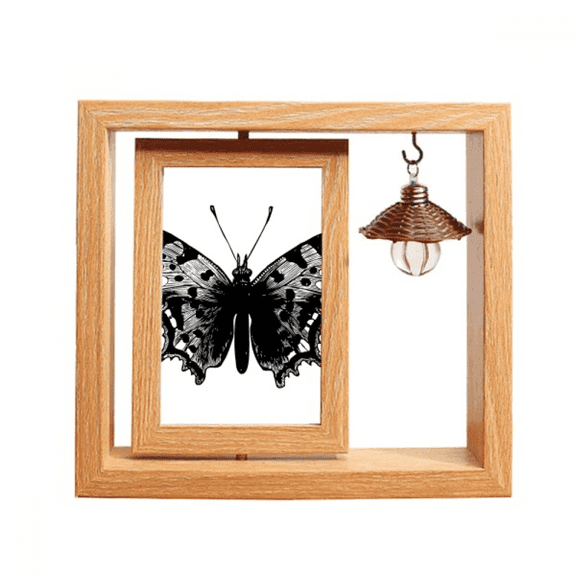 Black Specimen Art Deco Fashion Wooden Rotating Picture Photo Frame 4x6