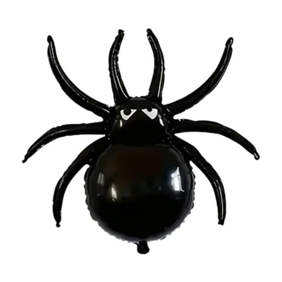 Black Spider Foil Balloon 32 Inch, Halloween Inflatable Araneid Party Decoration, Large PVC Balloon for Indoor Outdoor Festival Supplies