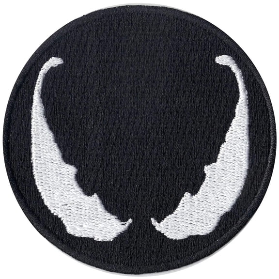 Black Spider Mask Logo Embroidered Iron On Patch