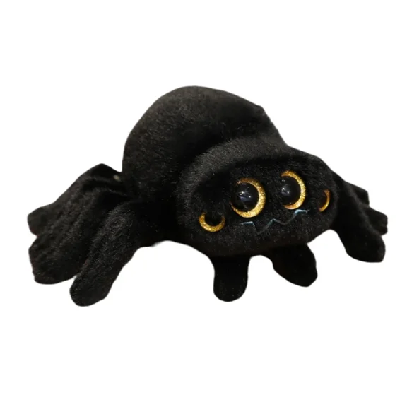 Black Spider Plush Toy-Super Soft Spider Stuffed Animal for Friends-Realistic Stuffed Spider Plush Gift