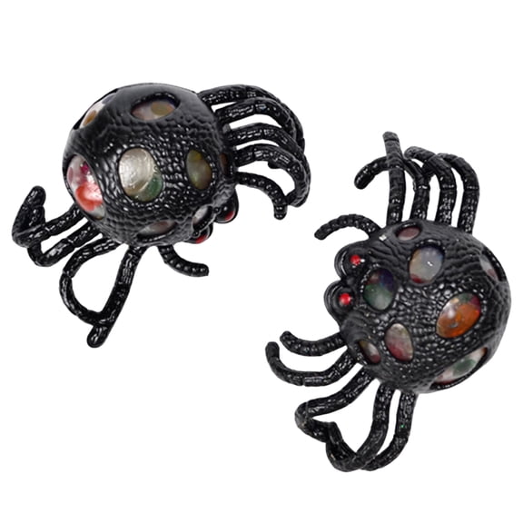Black Spider Squeeze Fidget, Funny Animal Stress Reliever with Realistic Design, Creative Venting Hand Tool for Prank Fun and Daily Anxiety Relief，A