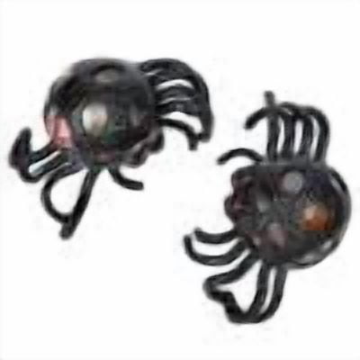 Black Spider Squishy, Slow Rise Sensory Fidget for Anxiety Relief and Desk Calming,Rainbow Glitter Novelty for Desk & Shelf Display