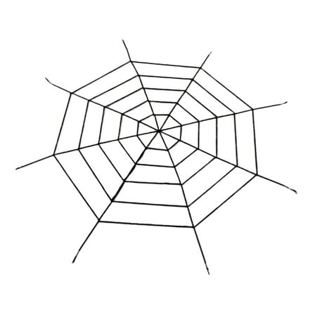 Black Spider Web Halloween Decoration Cloth 1Pcs 59x59x0.2In